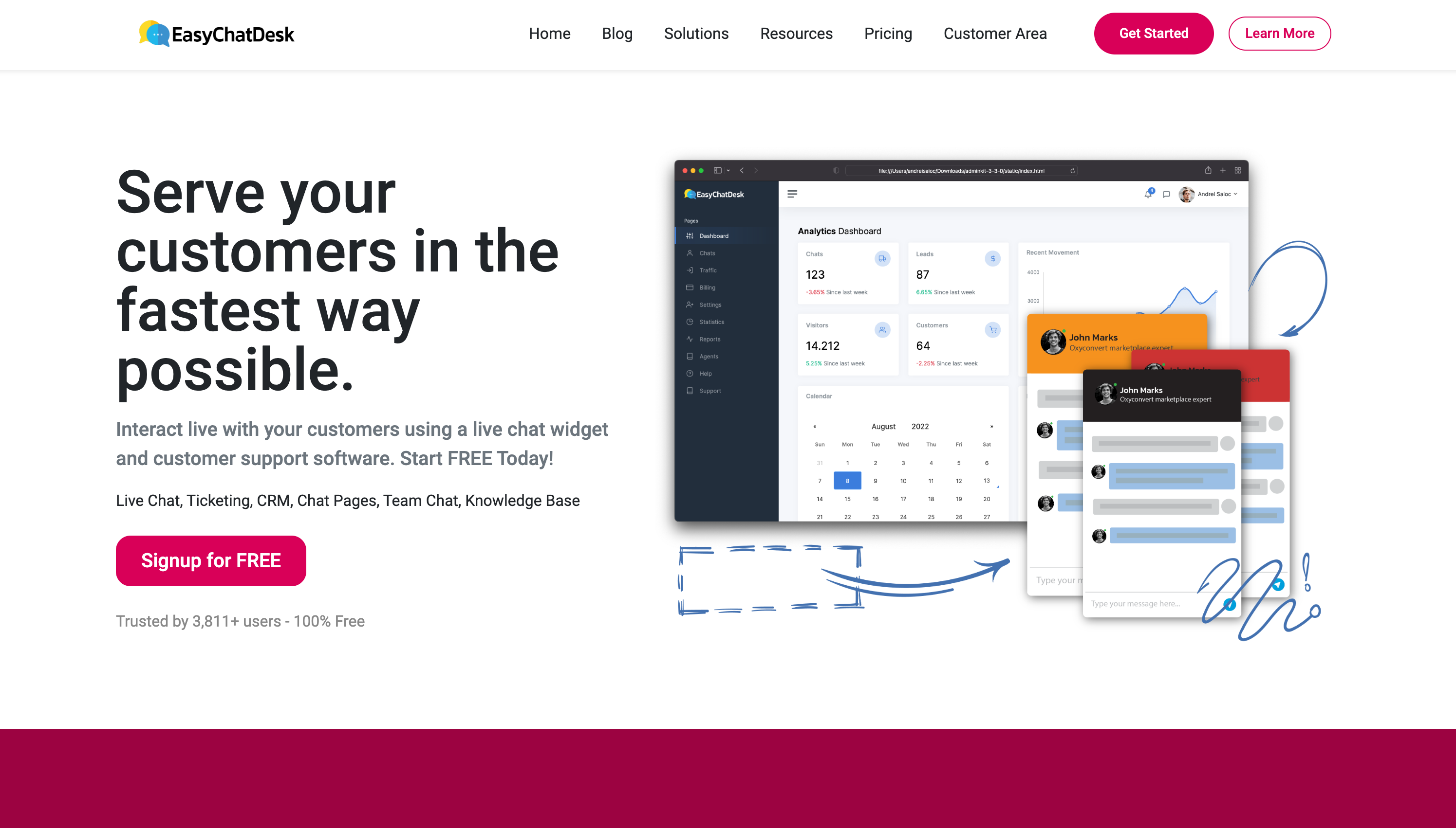 CRM Ticketing System EasyChatDesk
